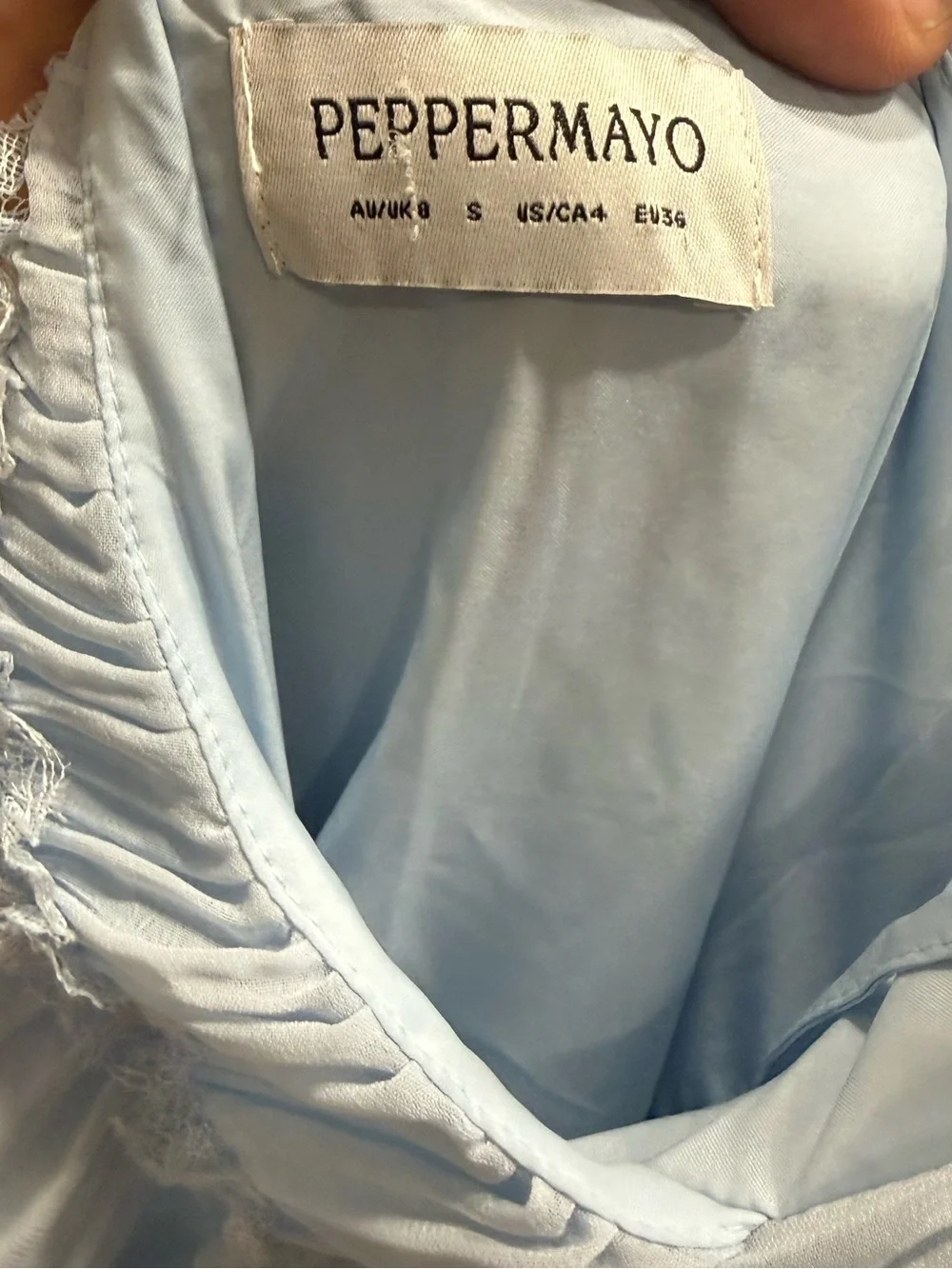 Pepper Mayo Light Blue Halter Maxi Dress - Picture 8 of 8